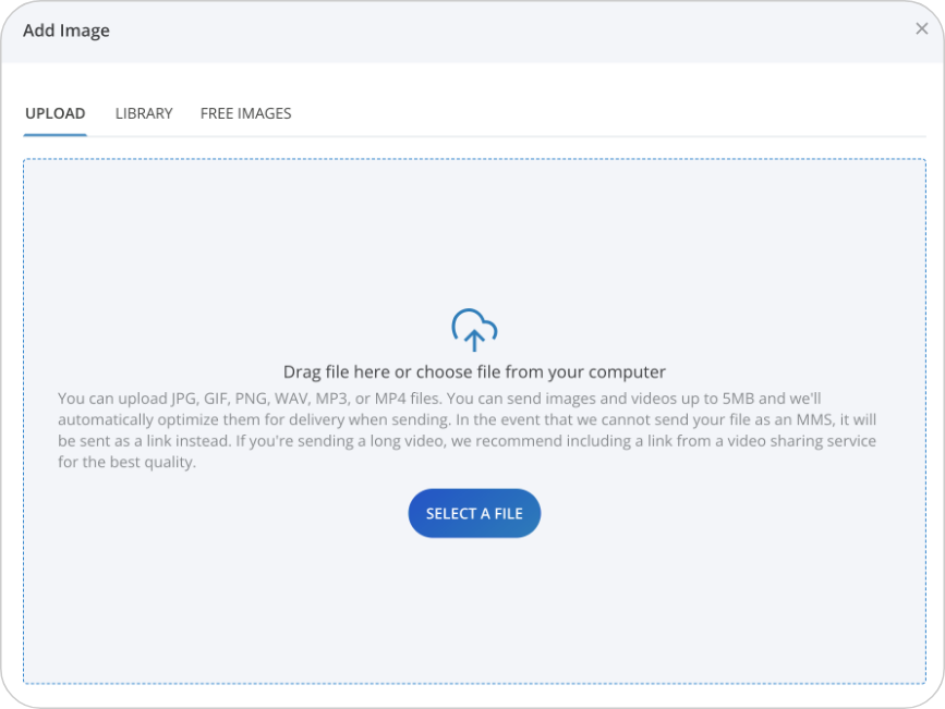 Add images to MMS text messages