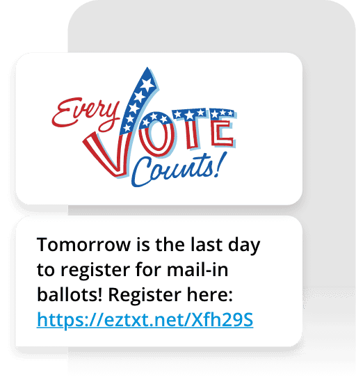 Group voting reminder text