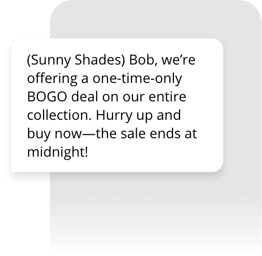 Bogo Text Message