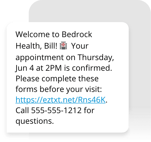 Welcome Confirmation Text Example