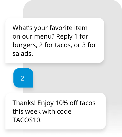 Two Way Text Conversation Message
