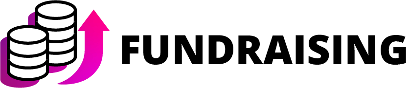 Icon with the word fundraising
