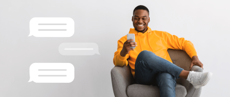 SMS conversation concept